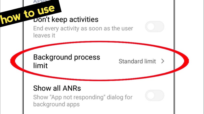 What does background process limit mean